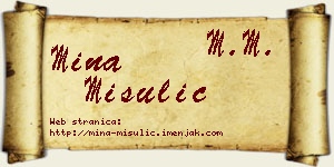 Mina Mišulić vizit kartica
